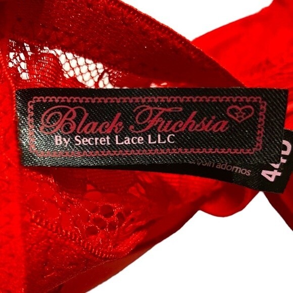 Black Frichsia Lace Crossback Racerback Push-Up Bra - Picture 7 of 8